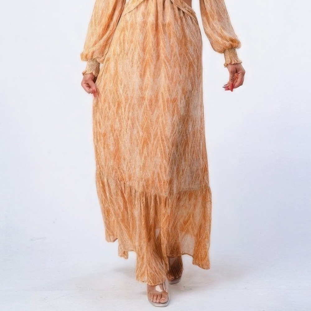 Vici cutout Orange Maxi Dress - Picture 2 of 3